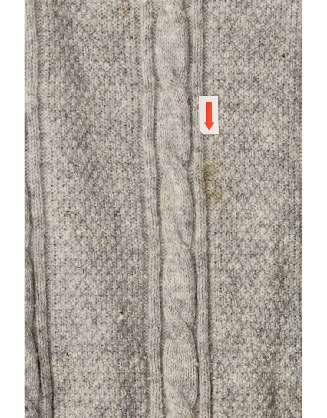 Crew Clothing Maglione da uomo con zip e collo in lana d'agnello grande grigia