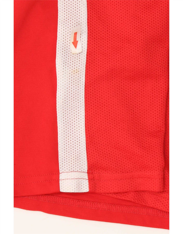 T-shirt Nike Dri Fit da uomo, top in poliestere rosso medio
