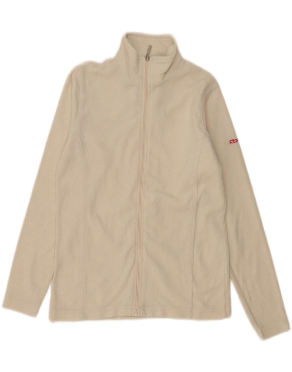 Giacca in pile Reebok da donna UK 10 Small Off White Poliestere