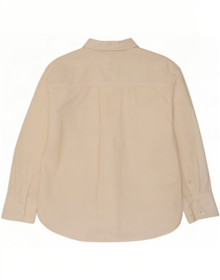 Camicia oversize da donna Zara UK 14 cotone bianco medio