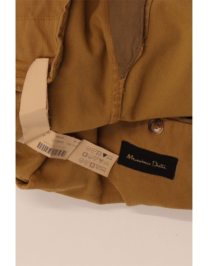 Giacca blazer da uomo a 2 bottoni Massimo Dutti EU 48 cotone kaki medio