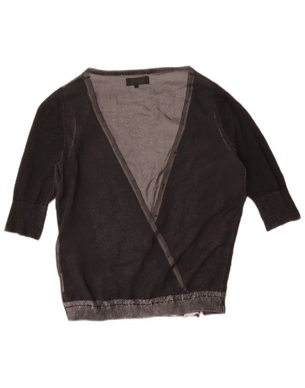 Maglione cardigan con maniche a 3/4 da donna Guess UK 12 Grigio medio