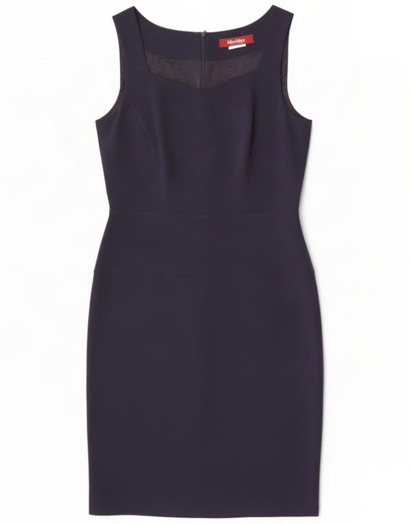 Max Mara Abito tubino senza maniche da donna UK 12 Medio Blu navy