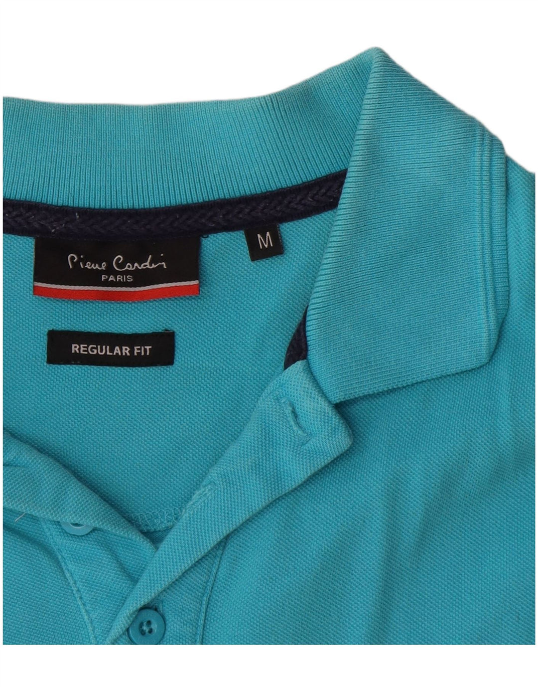 Polo Pierre Cardin da uomo vestibilità regolare in cotone color block blu medio