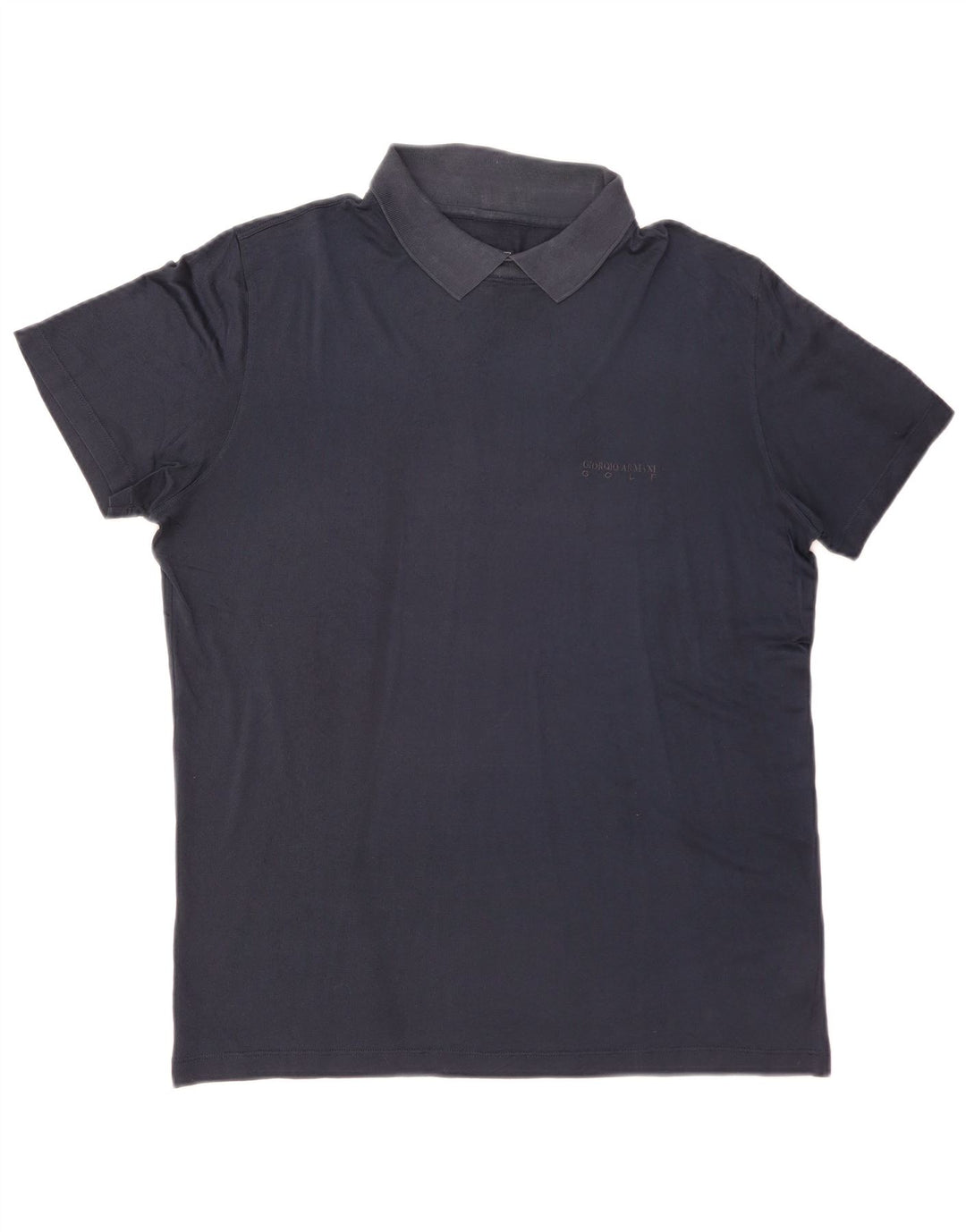 Polo Uomo GIORGIO ARMANI IT 50 Medio Blu Navy Seta
