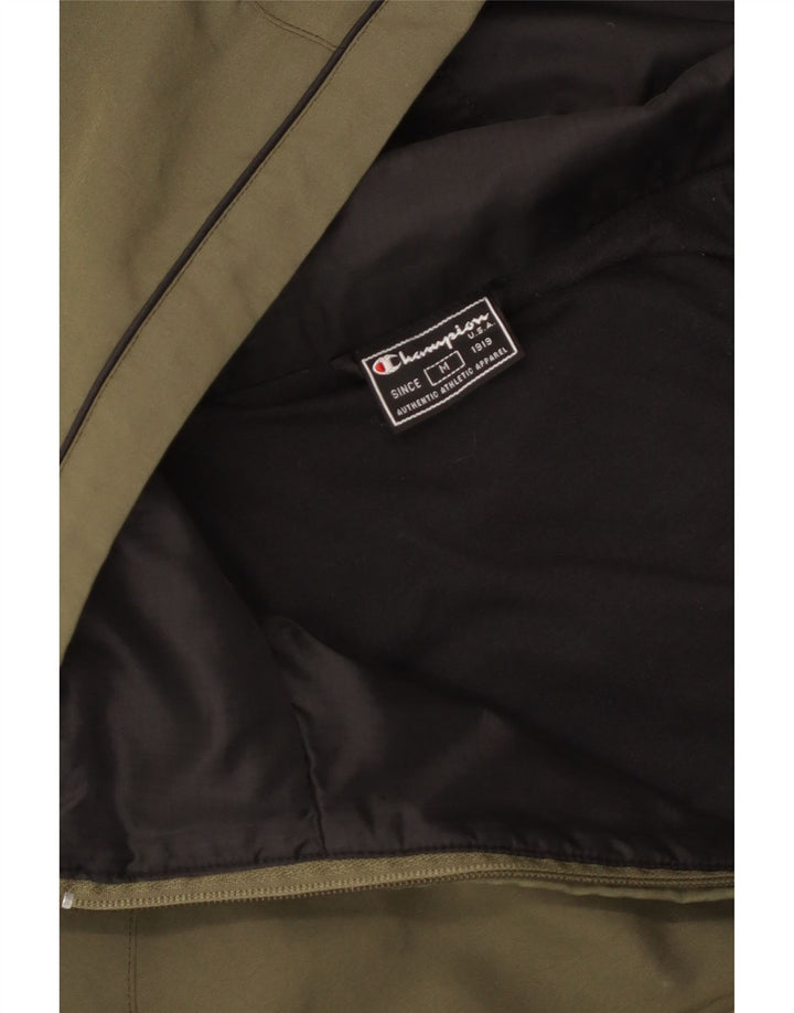 Giacca a vento con cappuccio da uomo Champion UK 38 Medium Khaki Colourblock