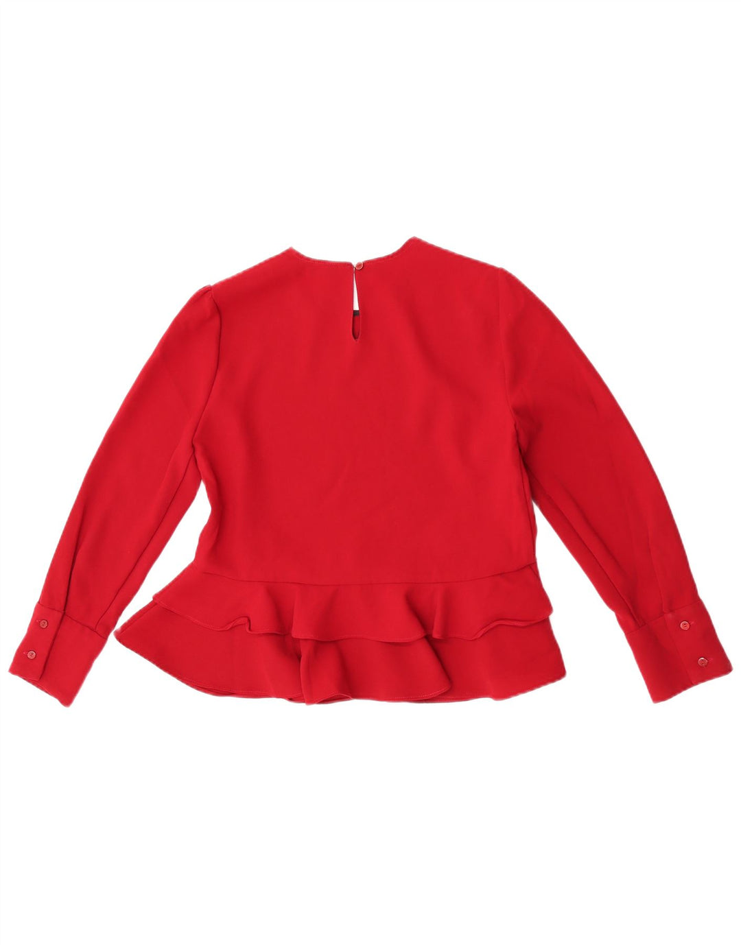 Top Zara a maniche lunghe da donna, taglia UK 12, rosso medio