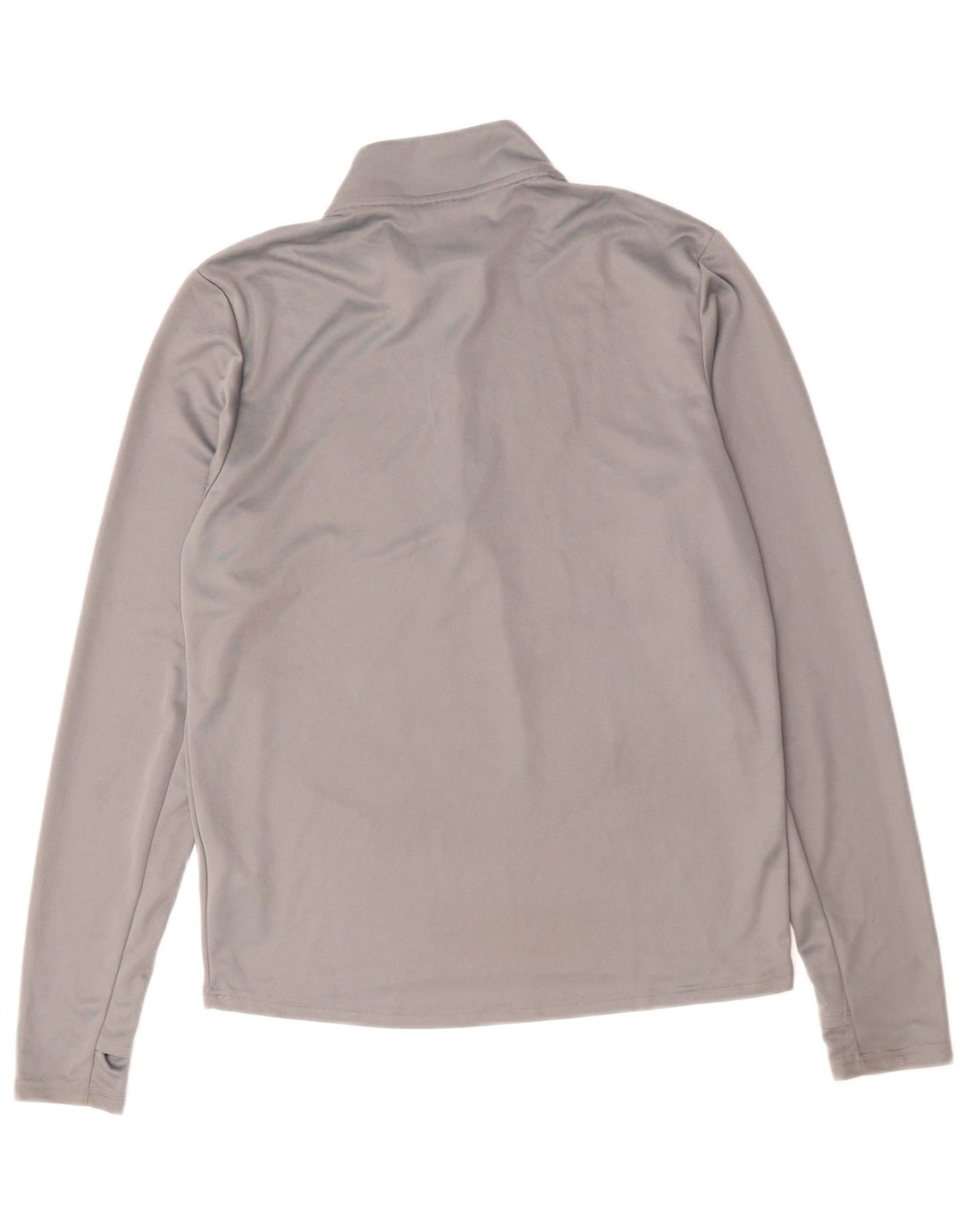 NIKE Top da tuta da uomo Dri Fit con zip e collo in poliestere piccolo grigio