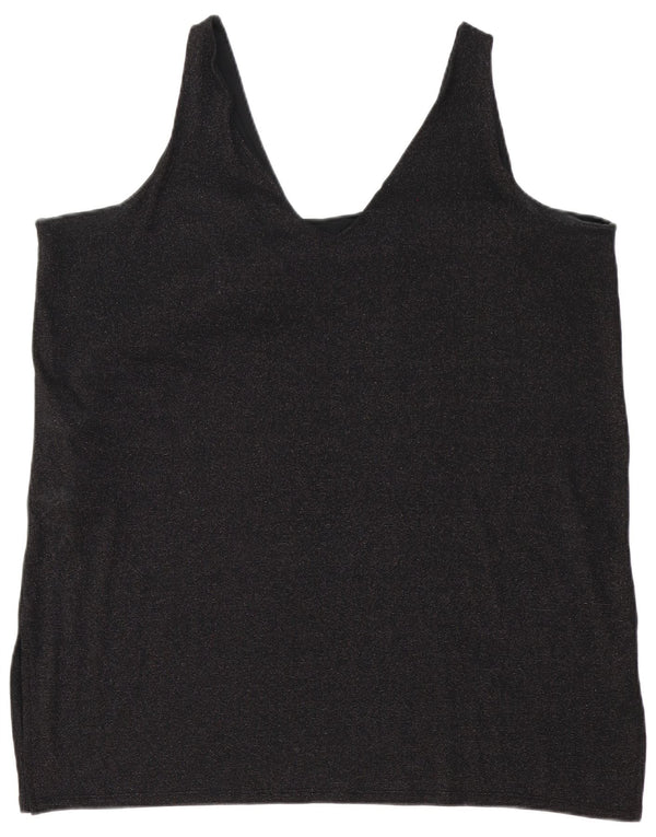 Abito a tunica senza maniche da donna Marks & Spencer UK 24 4XL Poliestere nero