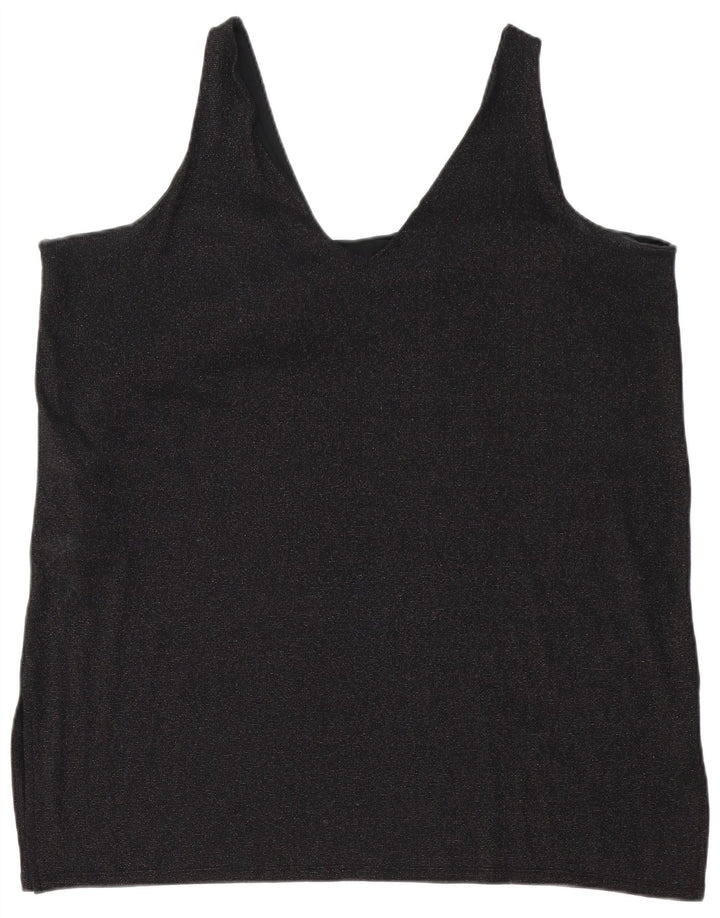 Abito a tunica senza maniche da donna Marks & Spencer UK 24 4XL Poliestere nero