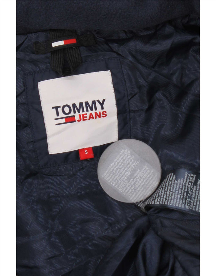 Giacca imbottita con cappuccio da donna Tommy Hilfiger UK 10 Small poliestere blu navy