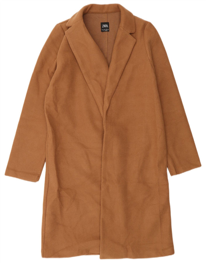 Soprabito aperto da donna Zara UK 10 piccolo poliestere beige