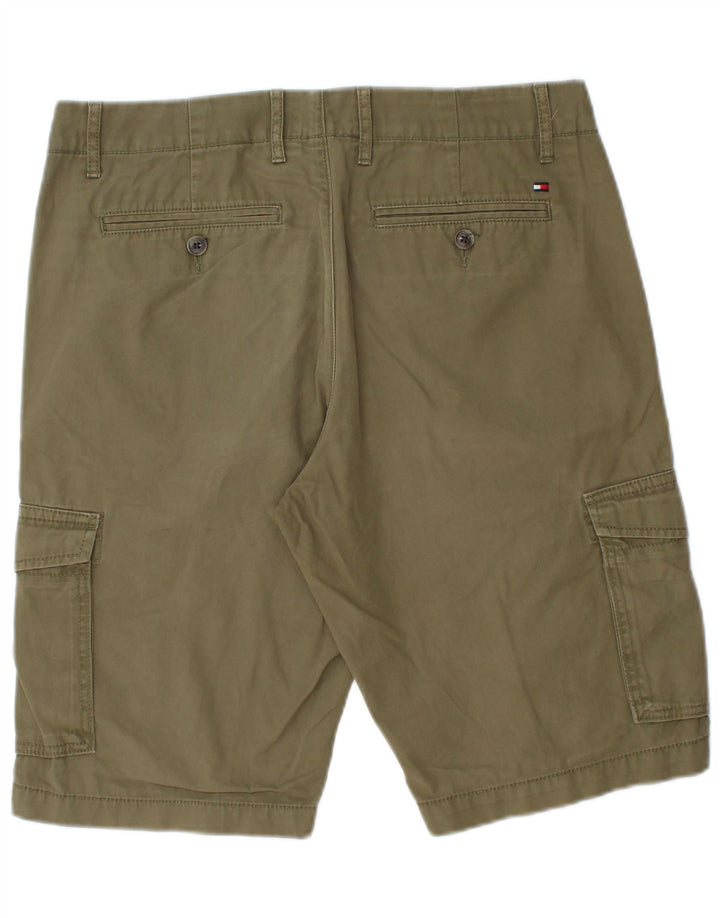 Pantaloncini cargo da uomo Tommy Hilfiger W32 cotone kaki medio