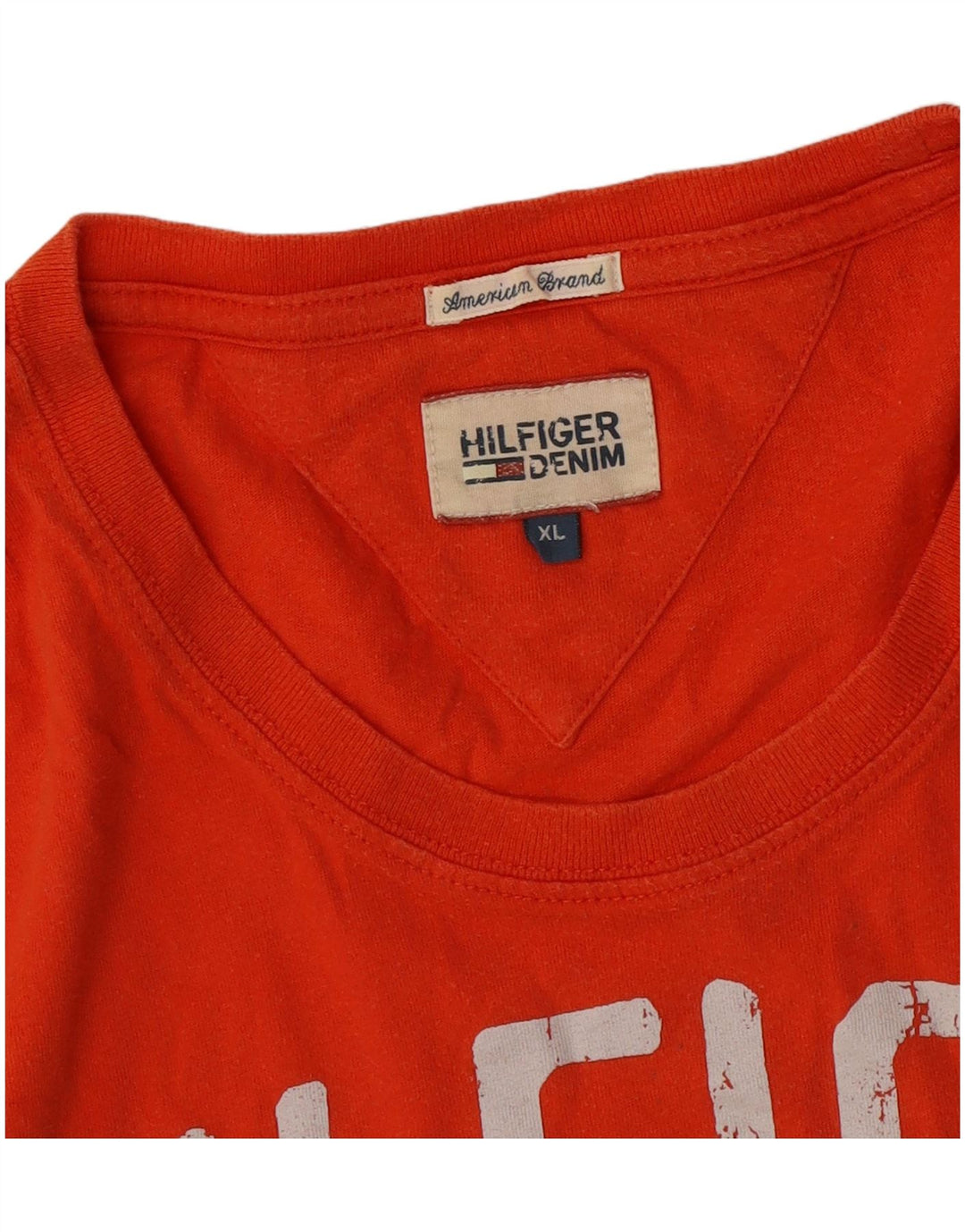 T-shirt grafica da uomo Tommy Hilfiger Top XL arancione