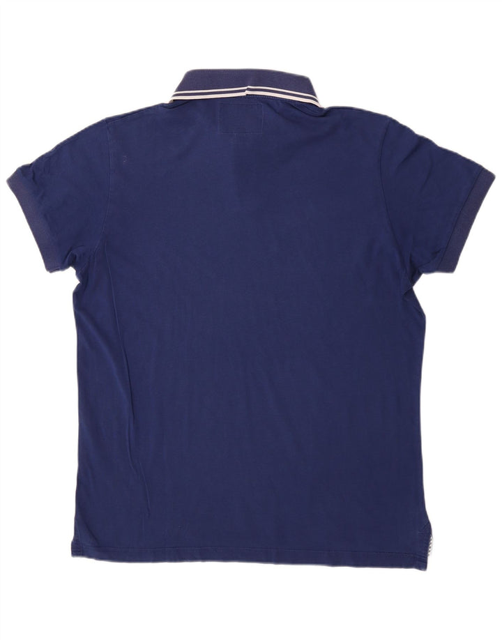 Polo da uomo Woolrich Large in cotone blu navy