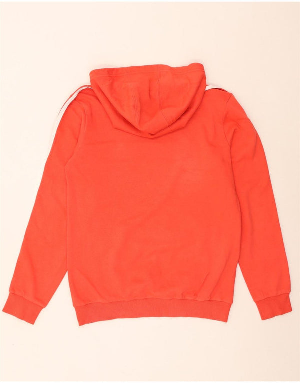 Felpa con cappuccio da ragazzo Adidas 15-16 anni in cotone color block arancione