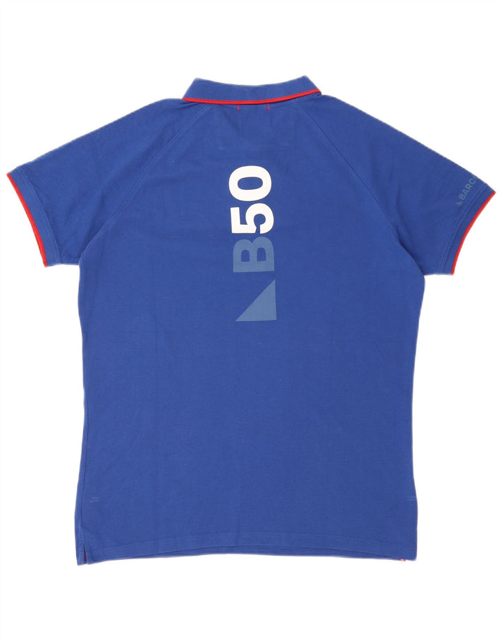Polo grafica da uomo Slam XL in cotone blu