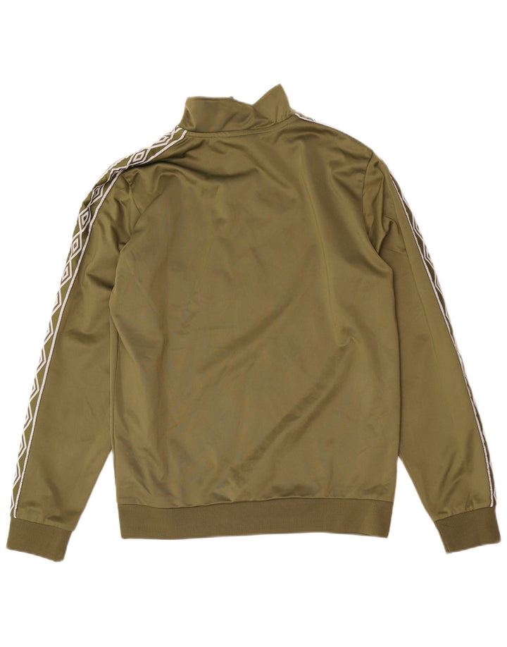 Umbro Felpa con collo con zip grafica da uomo Maglione piccolo poliestere kaki