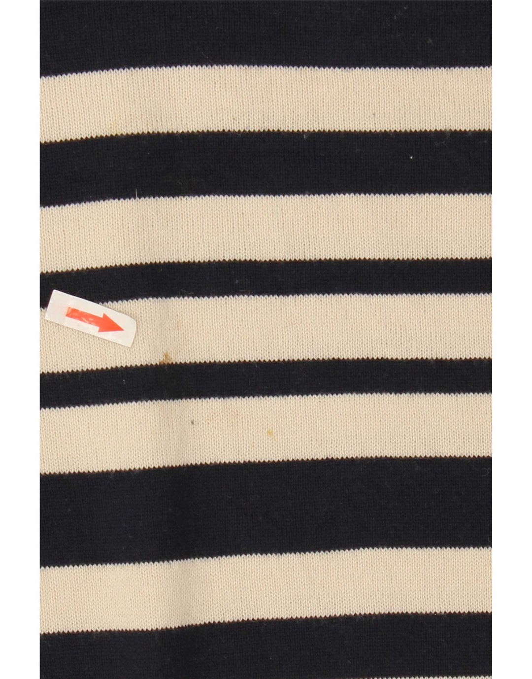 Maglione maglione con scollo a V da donna Marks & Spencer UK 12 medio a righe bianco sporco
