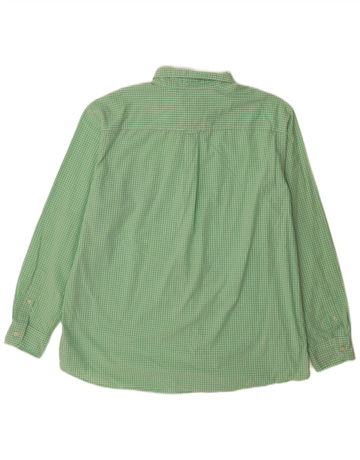 Camicia Chaps da uomo Easy Care XL in cotone a quadretti verde