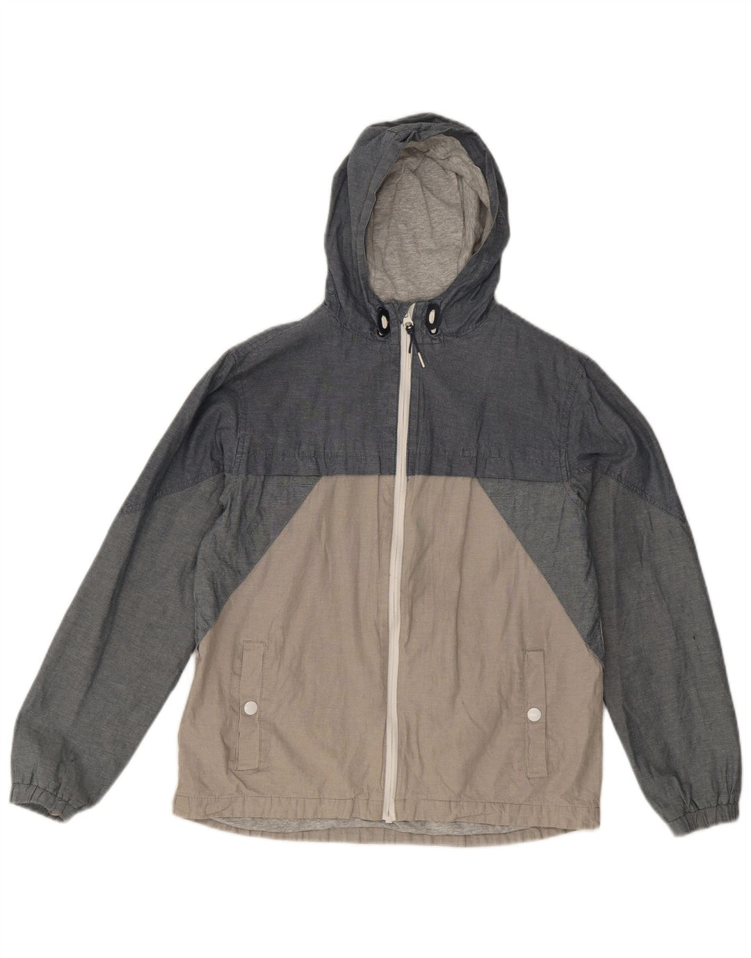 Giacca a vento con cappuccio Marks & Spencer per ragazzi 12-13 anni Colore grigio color block