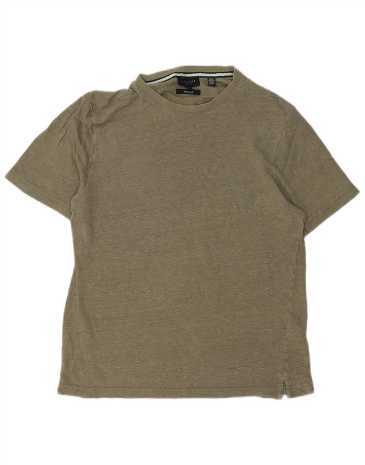 Ted Baker T-shirt regolare da uomo taglia superiore 3 medio lino kaki