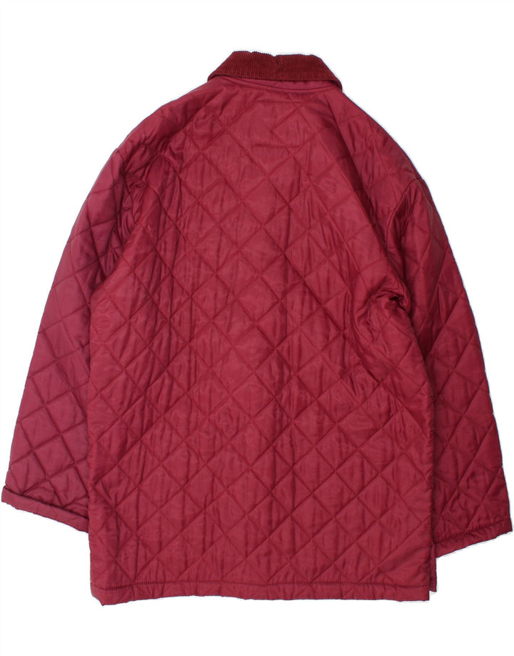 VINTAGE Mens Quilted Jacket UK 40 Large Red Nylon Vintage Vintage and Second-Hand Vintage from Messina Hembry 