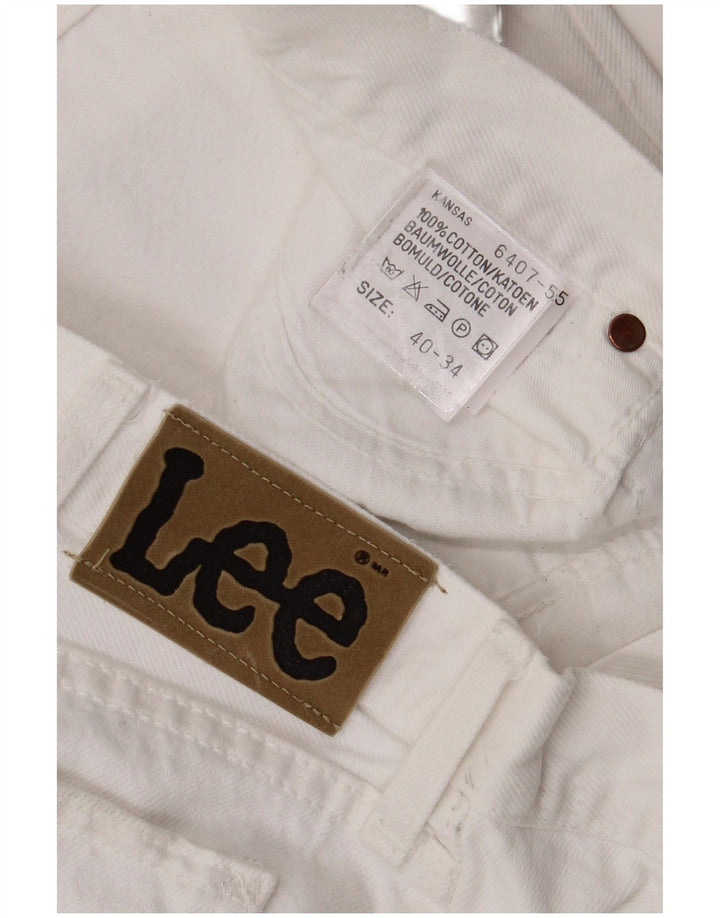 Jeans dritti da uomo Kansas LEE W40 L34 cotone bianco