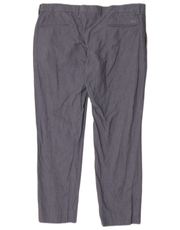Pantaloni da abito slim da uomo Lacoste W36 L28 in cotone blu