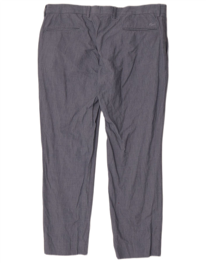 Pantaloni da abito slim da uomo Lacoste W36 L28 in cotone blu