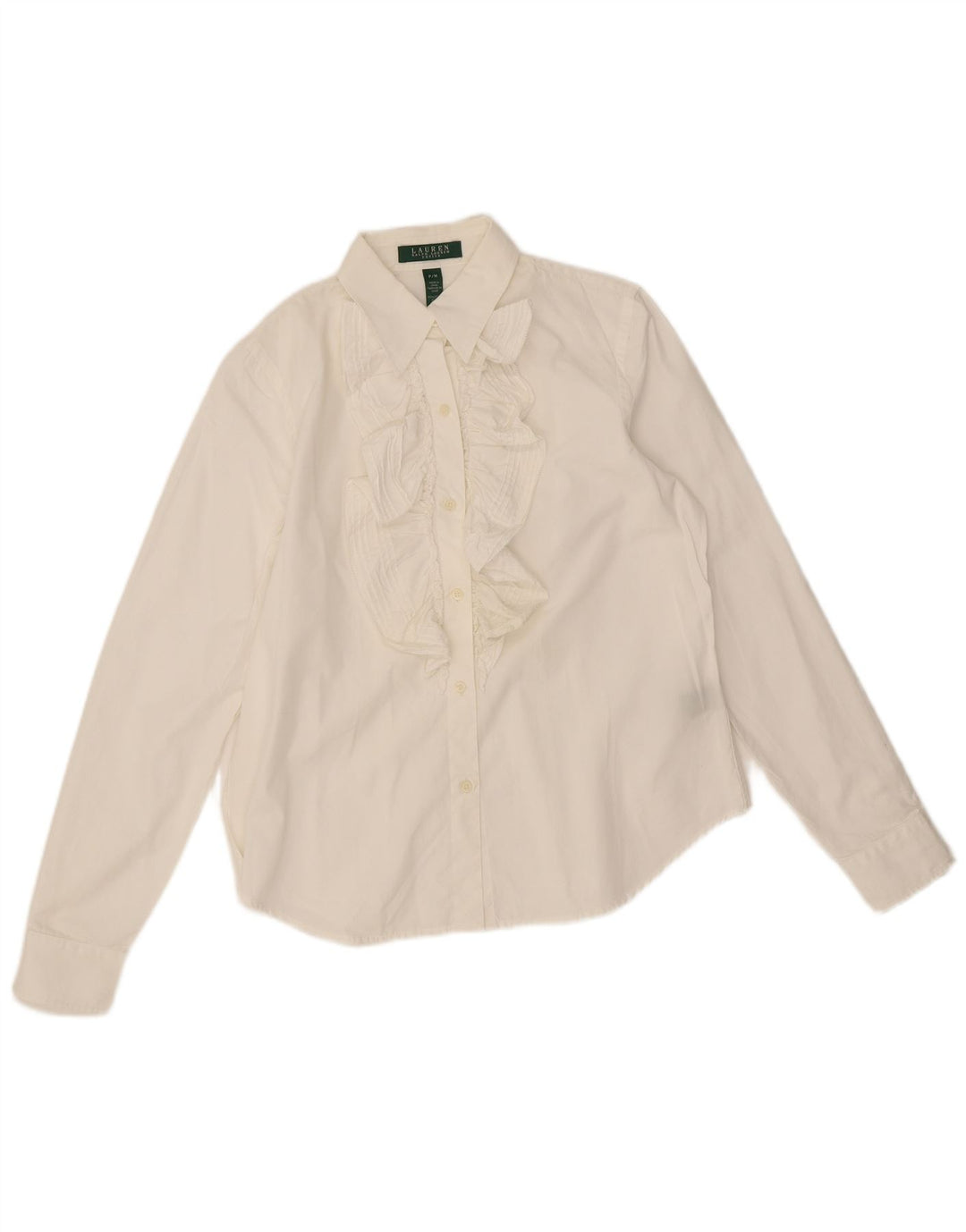 Camicia a maniche lunghe Petite da donna Ralph Lauren UK 14 Medium White