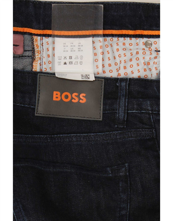 Jeans slim da donna Hugo Boss W36 L34 cotone blu navy