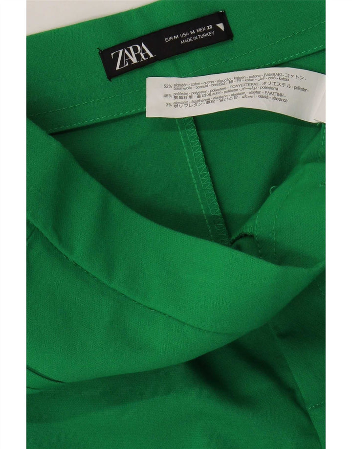 Pantaloni corti bootcut da donna Zara medi W28 L25 cotone verde