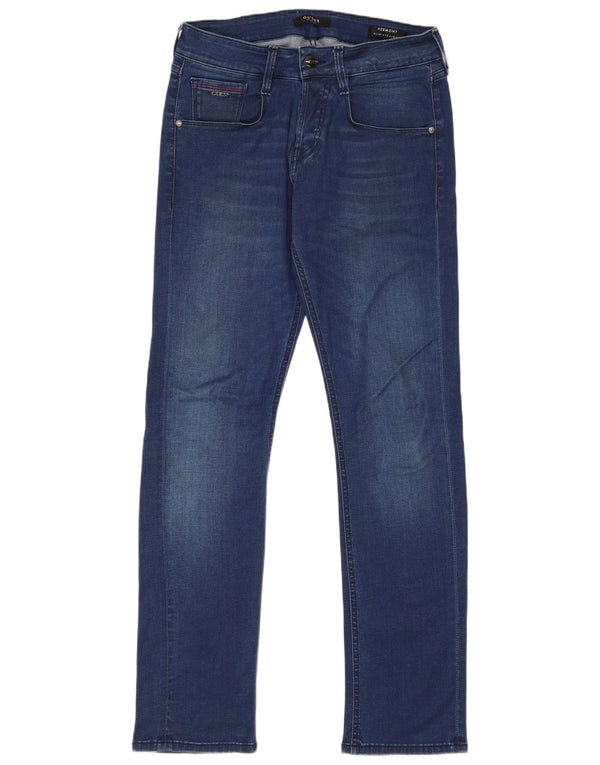 Jeans slim dritti da uomo Guess Vermont W28 L32 cotone blu