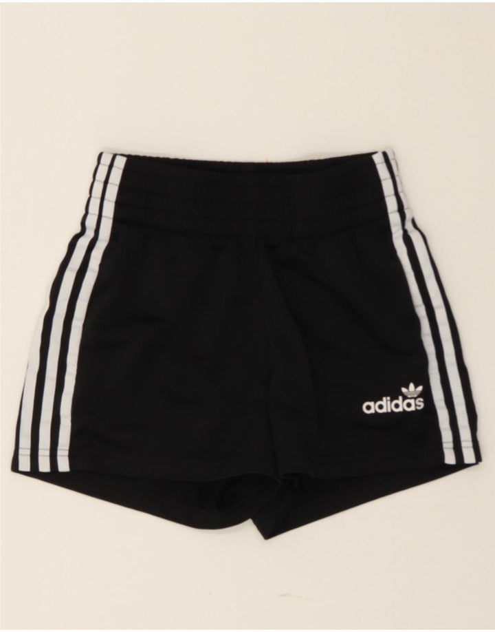 ADIDAS Womens Sport Shorts UK 4 XS  Black Polyester Vintage Adidas and Second-Hand Adidas from Messina Hembry 