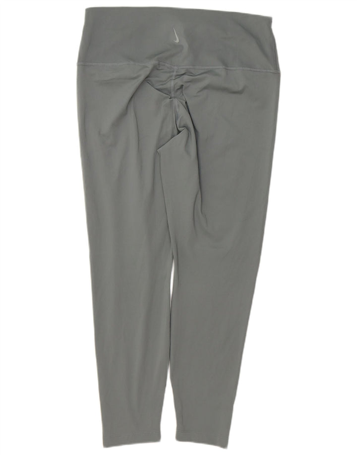 NIKE Womens Dri Fit Leggings UK 18 XL  Grey