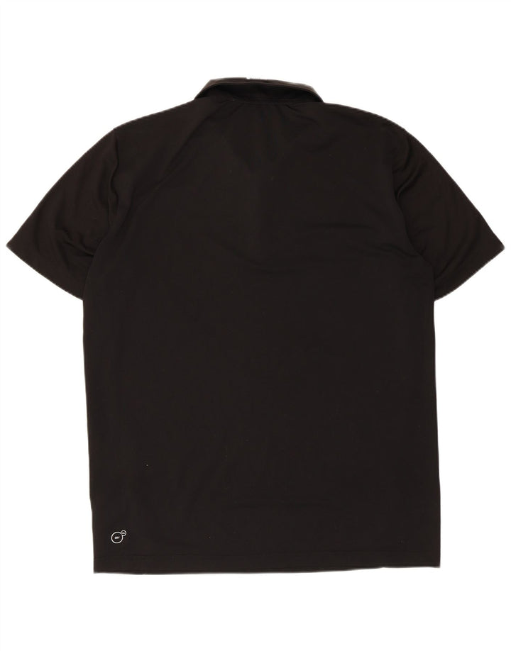 Polo da golf da uomo Puma Large nera in poliestere