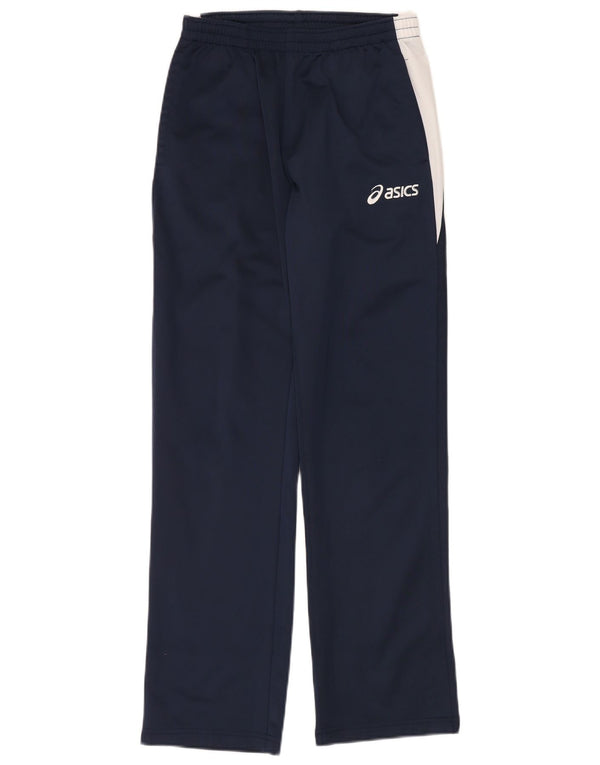Pantaloni da tuta da ragazzo Asics 13-14 anni in poliestere color block blu navy