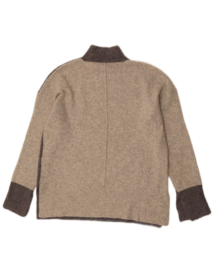 Maglione maglione a collo alto da donna Marks & Spencer UK 14 Grigio medio