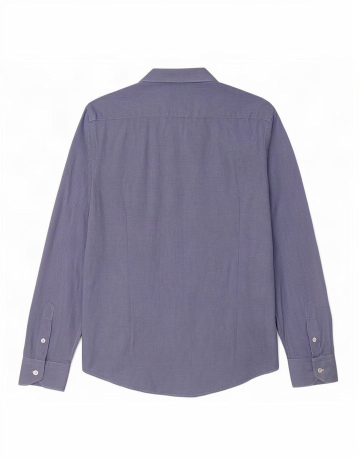 Camicia da uomo Massimo Dutti taglia 40 pied de poule blu medio