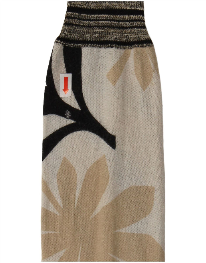 Maglione cardigan da donna ICEBERG UK 6 XS cotone floreale bianco sporco