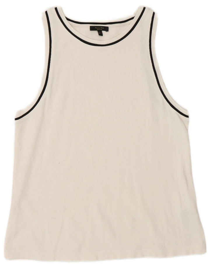 Canotta da donna Massimo Dutti UK 12 Viscosa bianca media