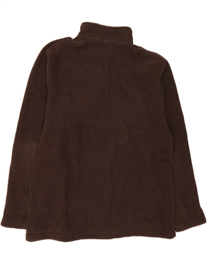 ROHAN Mens Zip Neck Sweatshirt Jumper Large Brown Polyester Vintage Rohan and Second-Hand Rohan from Messina Hembry 