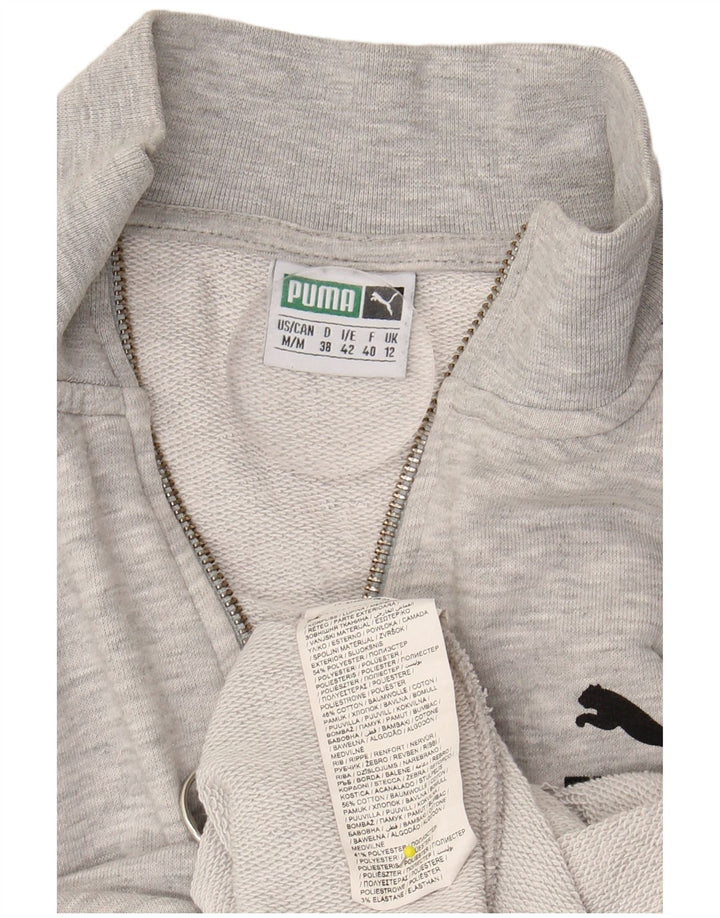 PUMA Donna Crop Crop Felpa Maglione UK 12 Colore grigio medio blocco