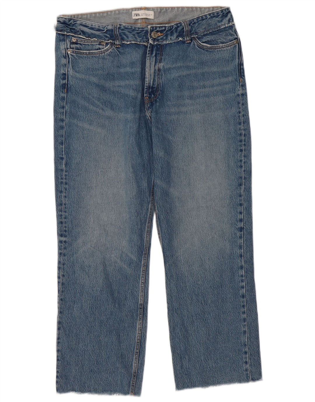 Jeans dritti da donna Zara EU 42 Large W32 L27 Blu