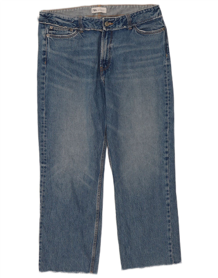 Jeans dritti da donna Zara EU 42 Large W32 L27 Blu