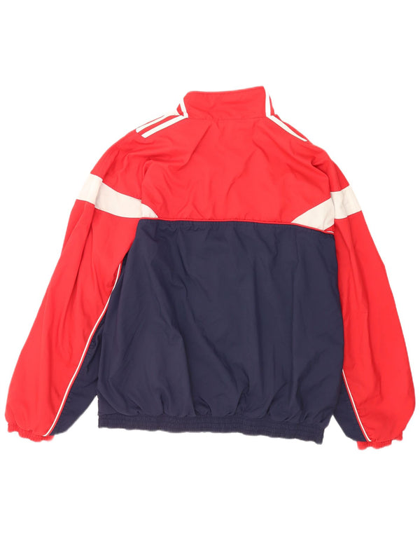 Giacca da tuta da uomo Adidas UK 46/48 XL Poliestere color block rosso
