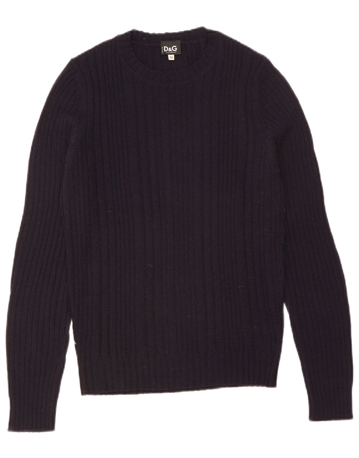 Maglione maglione girocollo da uomo Dolce & Gabbana Ittierre blu navy medio