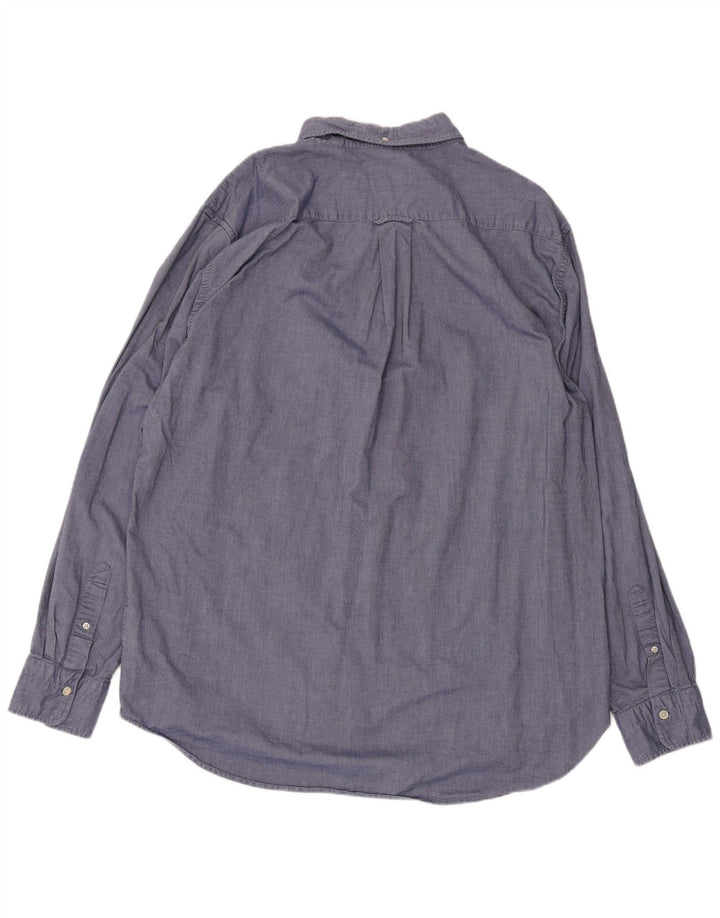 Gant Camicia da uomo vestibilità regolare taglia 45/46 2XL cotone blu