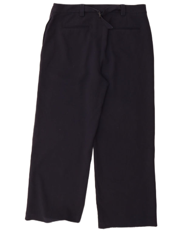 Pantaloni chino dritti da donna Marks & Spencer UK 18 XL W38 L31 Blu navy